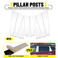 Set of 8 Chrome Pillar Post Window Door Cover Trim for Nissan Rogue (2014–2020)