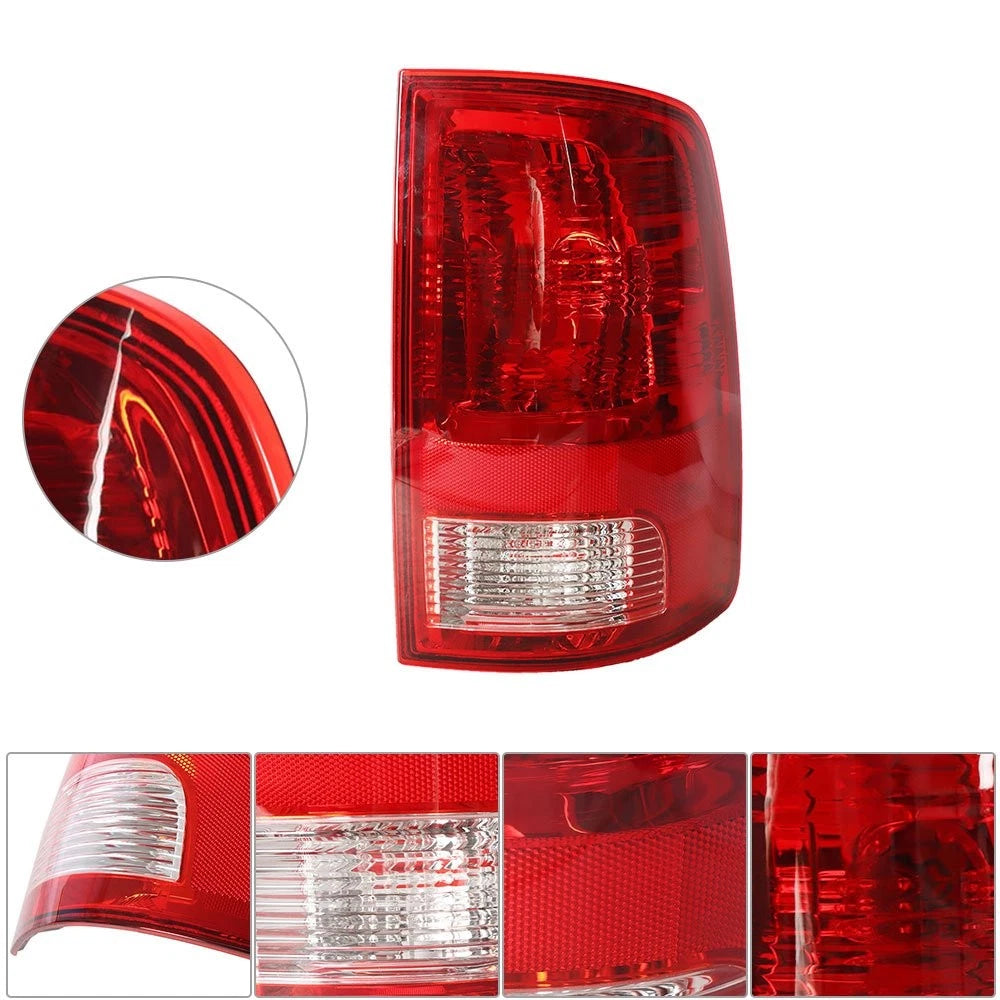 Tail Light Lamp Set of 2 Chrome Red Halogen for Dodge Ram (2009–2018)