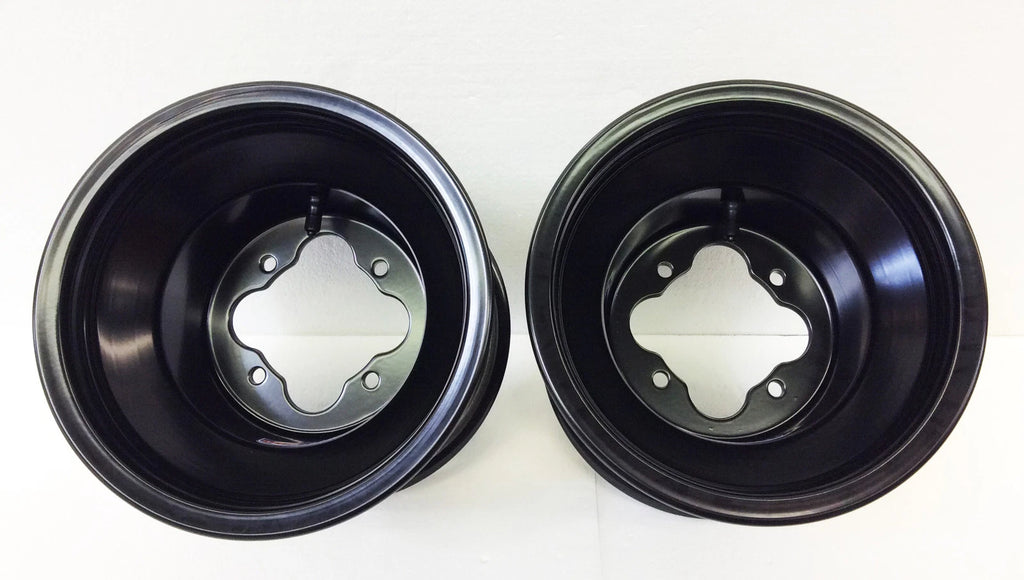 Pair of DWT Black A5 Rolled Lip ATV Rear Wheels for KFX400 KFX450R (2003–2013)