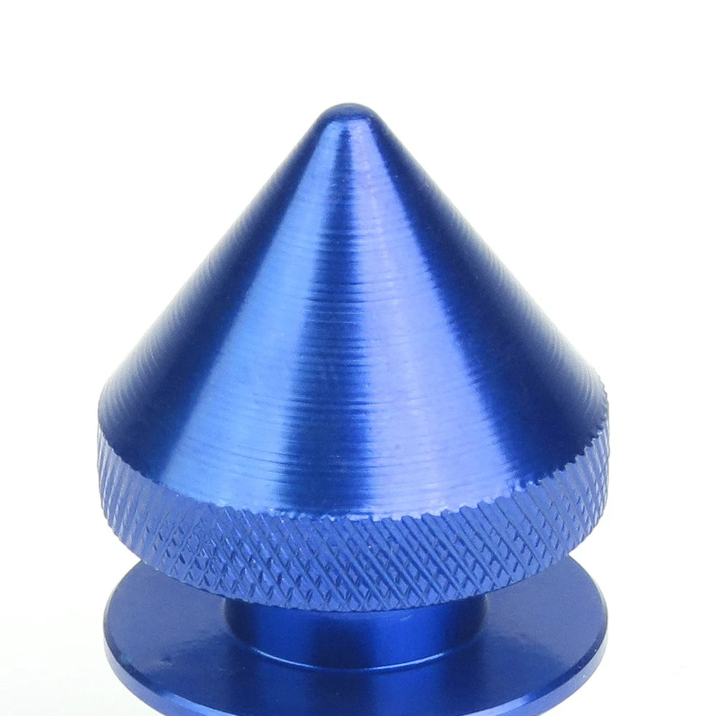 Set of 4 Aluminum Blue Spiky Bumper Quick Release Fasteners