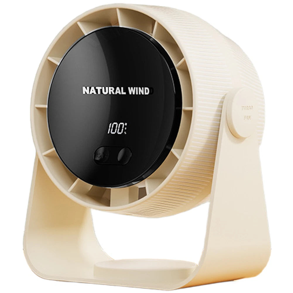 USB Rechargeable Desk Fan Air Circulator Quiet Operation 36dB