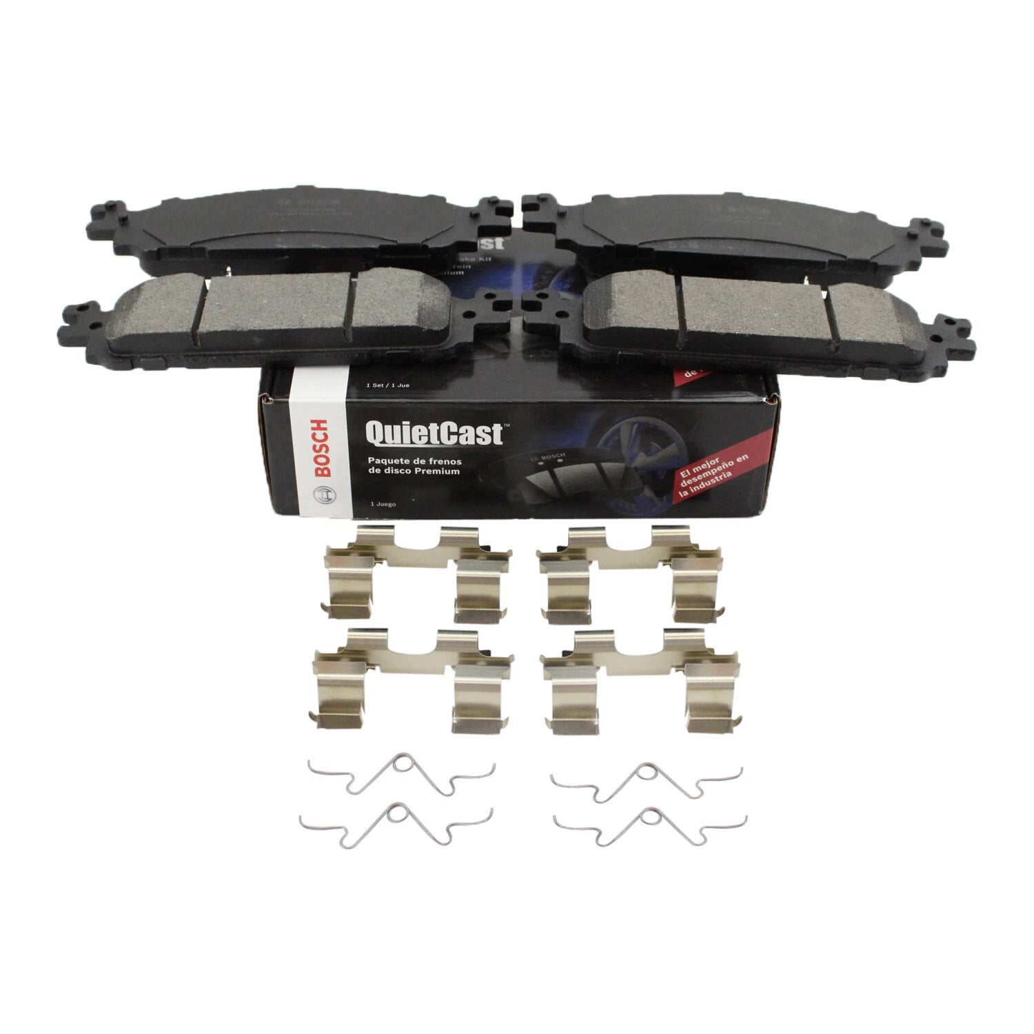 Set of 4 Bosch QuietCast Front Ceramic Brake Pads for Ford Explorer Flex Taurus MKS MKT