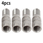 Set of 4 Valve Stem Extensions for Universal Vehicles (Chrome, Brass)