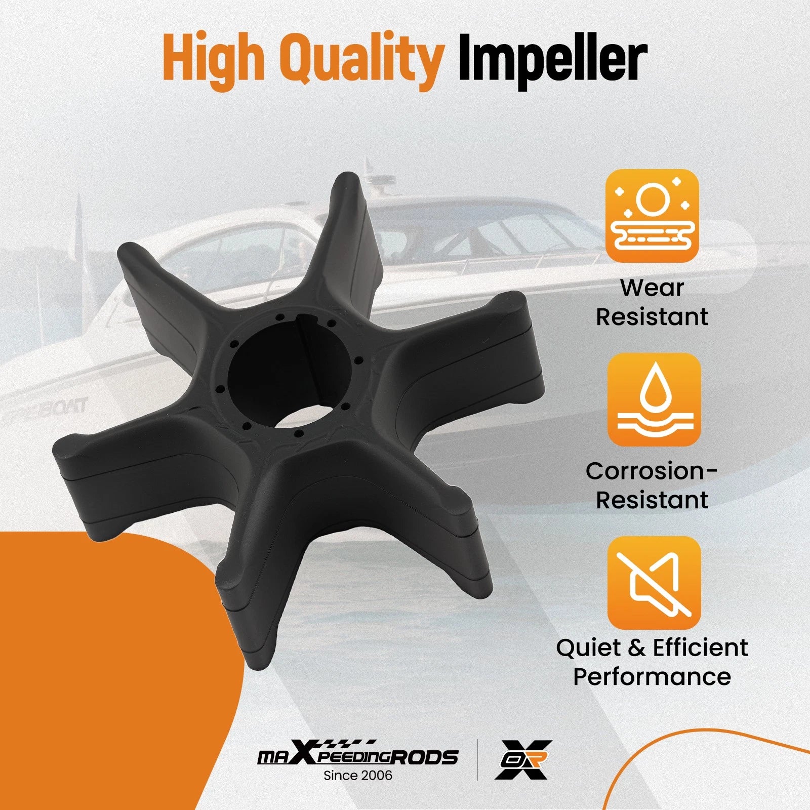Set of 2 Marine Impellers for Yamaha F75B F90B F115 (2002–2017)