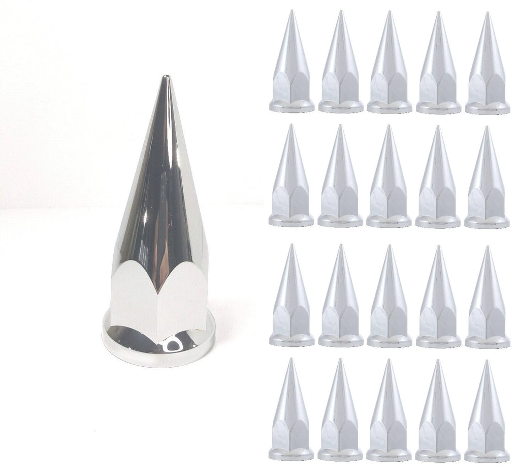 Chrome 33mm Spike Wheel Lug Nut Covers for Set of 20 (2010–2018)
