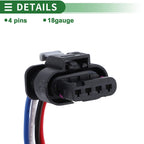 Set of 4 Pin Sensor Wiring Harnesses for Dodge Avenger (2011–2014) No. 05149141AF