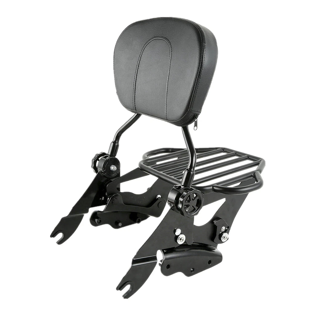 Backrest Sissy Bar Luggage Rack & 4 Point Docking for Harley Road Glide (2009–2013)
