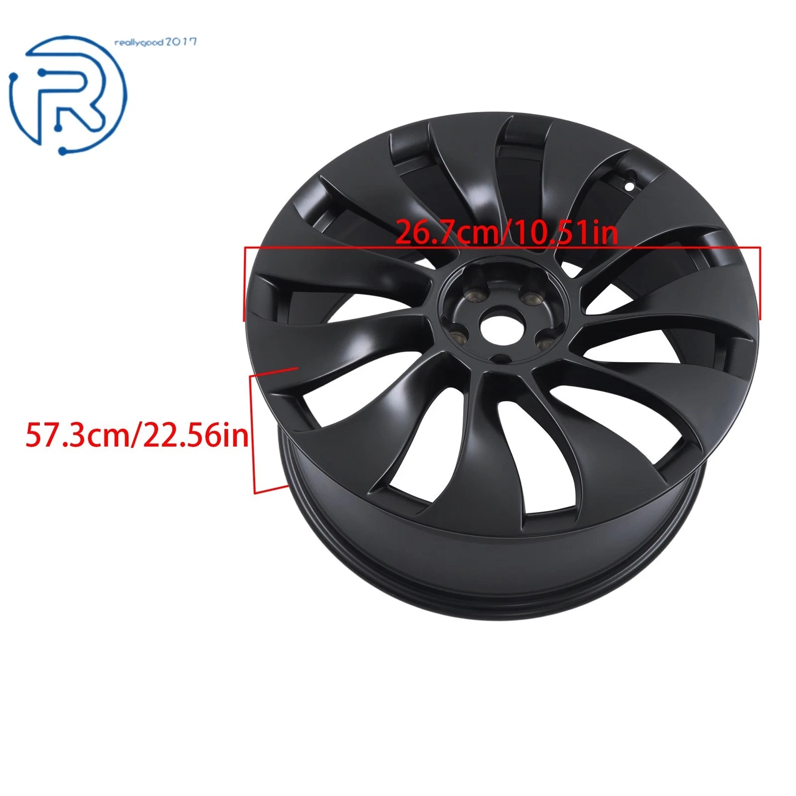 21" x 9.5" Matte Black Wheel Rim for Tesla Model Y (2020–2024) 118822600B