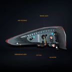 3D LED Bar Third Tail Brake Light for Ford F-150 (2004–2008) Chrome