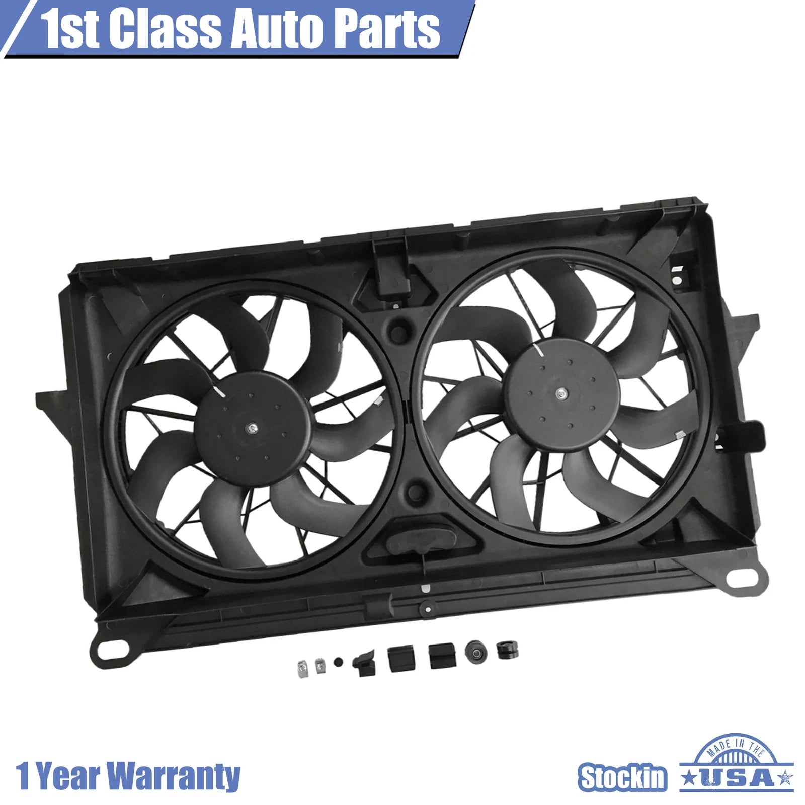 Radiator Cooling Fan Assembly for Chevy Cadillac GMC SUV Pickup 