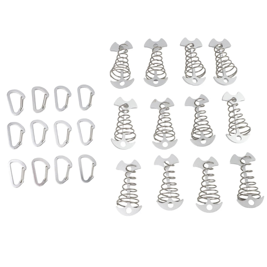 12 PCS Deck Anchors for Tent and Furniture Stability (Black Finish)