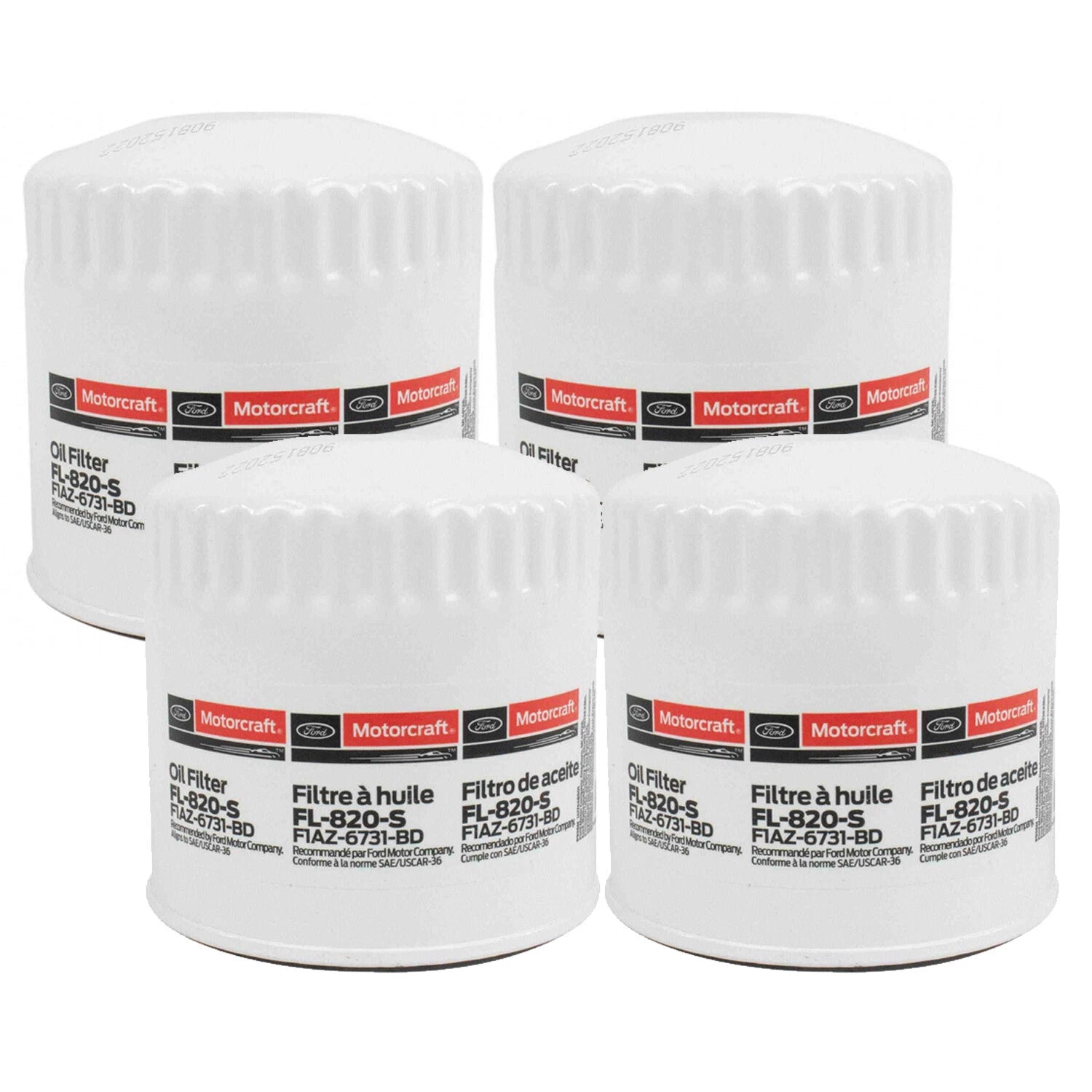 Set of 4 Engine Oil Filters for Cadillac Dodge Ford Lincoln Mercury (OEM)