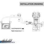 25 Row 10AN Aluminum Engine Oil Cooler Relocation Kit