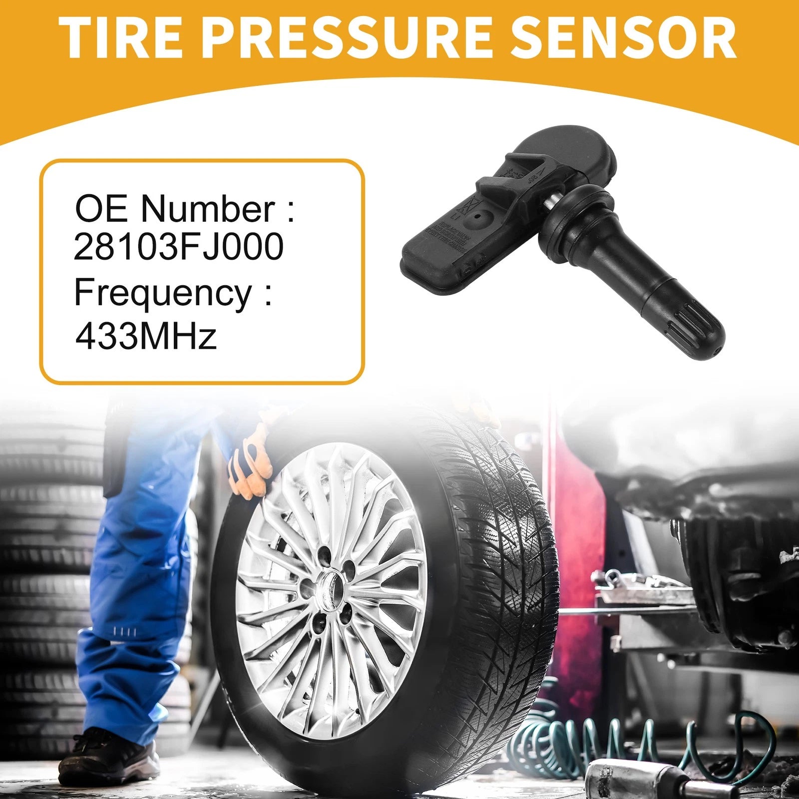 Tire Pressure Sensor for Subaru Legacy (2014–2019) 433MHz No.28103FJ000