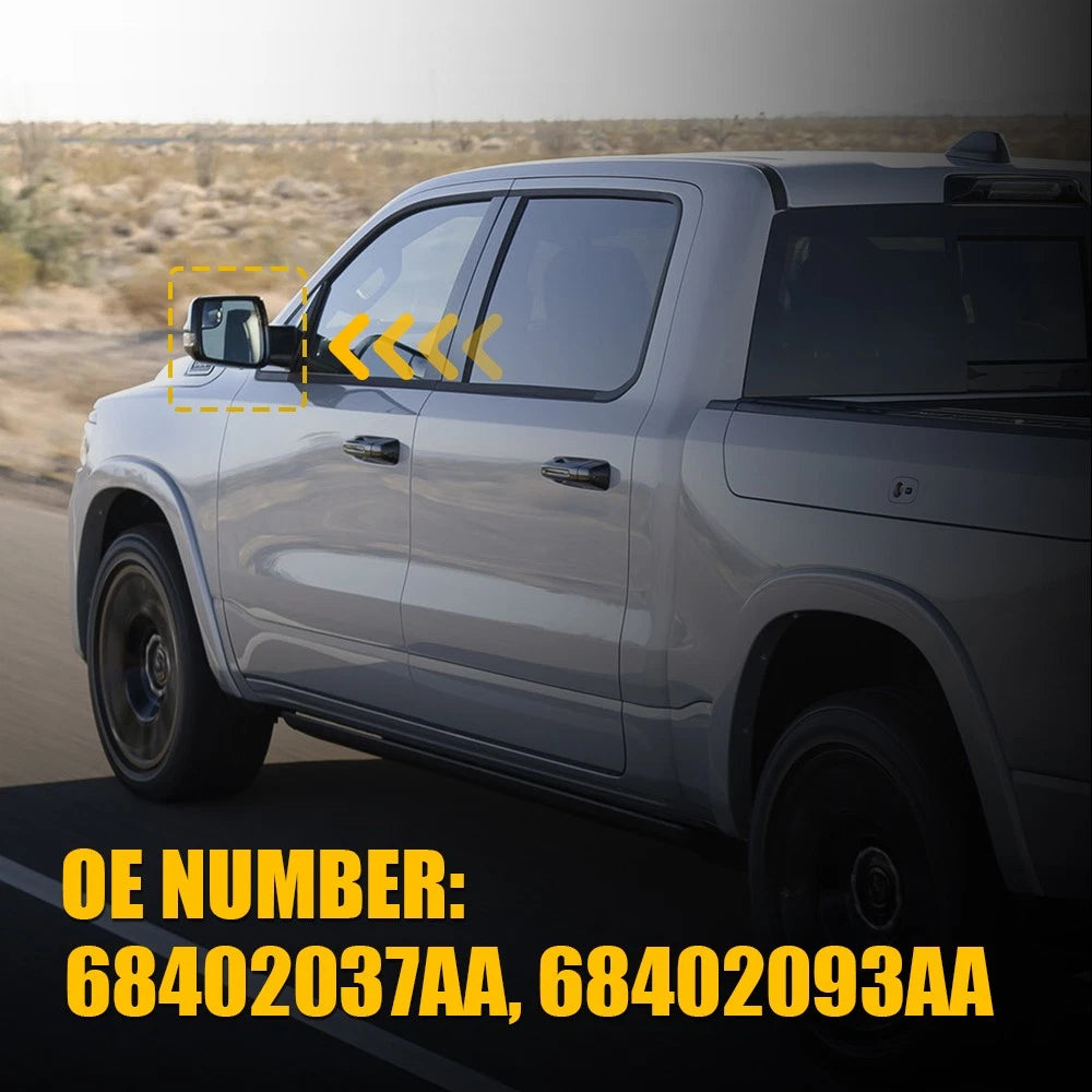 Heated Mirror Glass Left Driver Side for Ram 1500 (2019–2025) 68402037AA