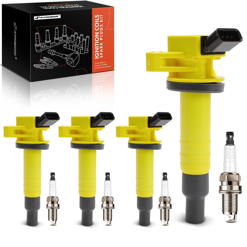 4x Ignition Coil & 4x Iridium Spark Plug for Toyota Corolla Matrix (2010-2013)