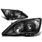 Projector Headlight Set for Honda CR-V (2007–2011) - Black Housing, Clear Corner