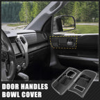 Carbon Fiber Front Door Handle Bowl Cover Trims for Toyota Tundra (2014–2021)