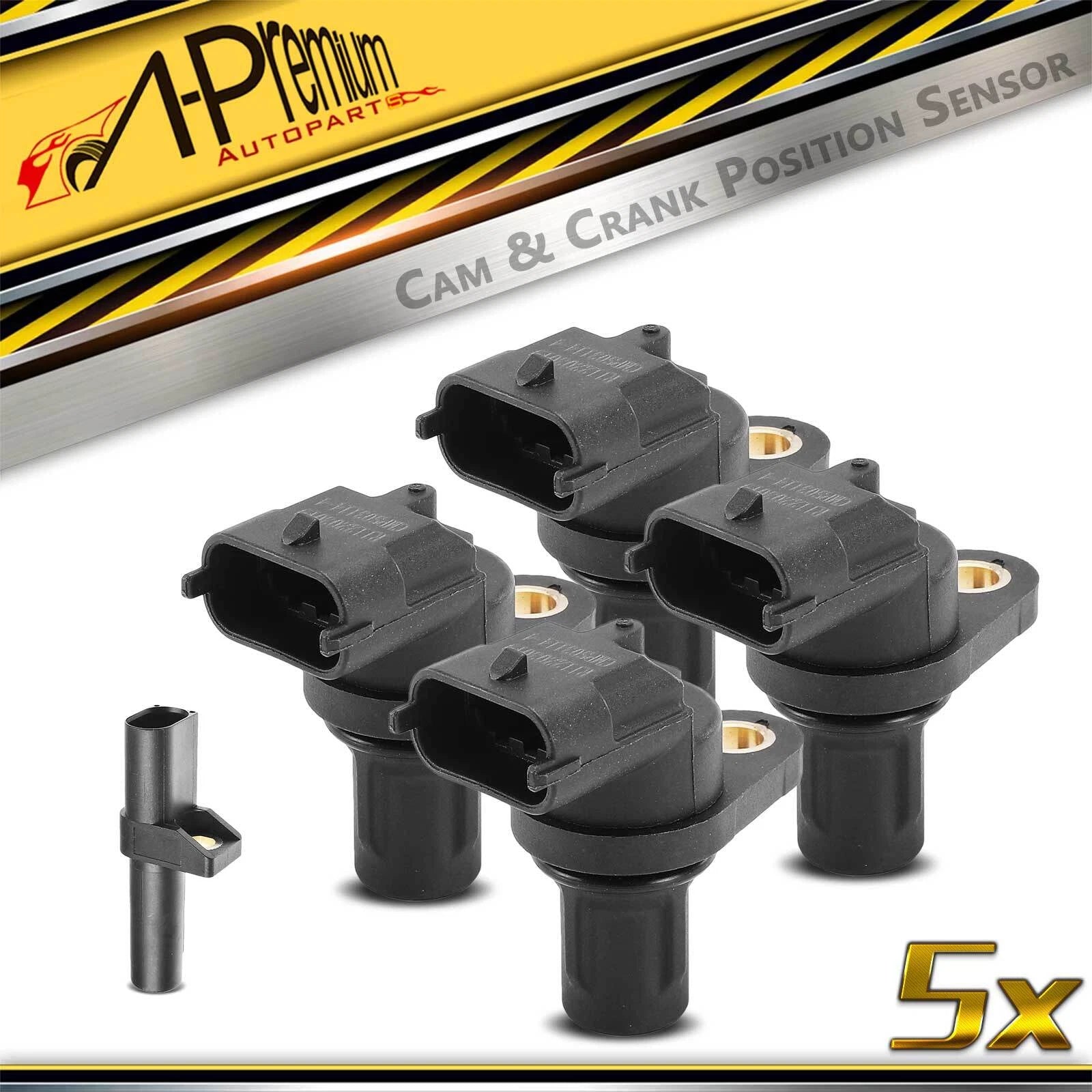 Set of 4 Camshaft & Crankshaft Position Sensors for Benz C280 (2001–2007)