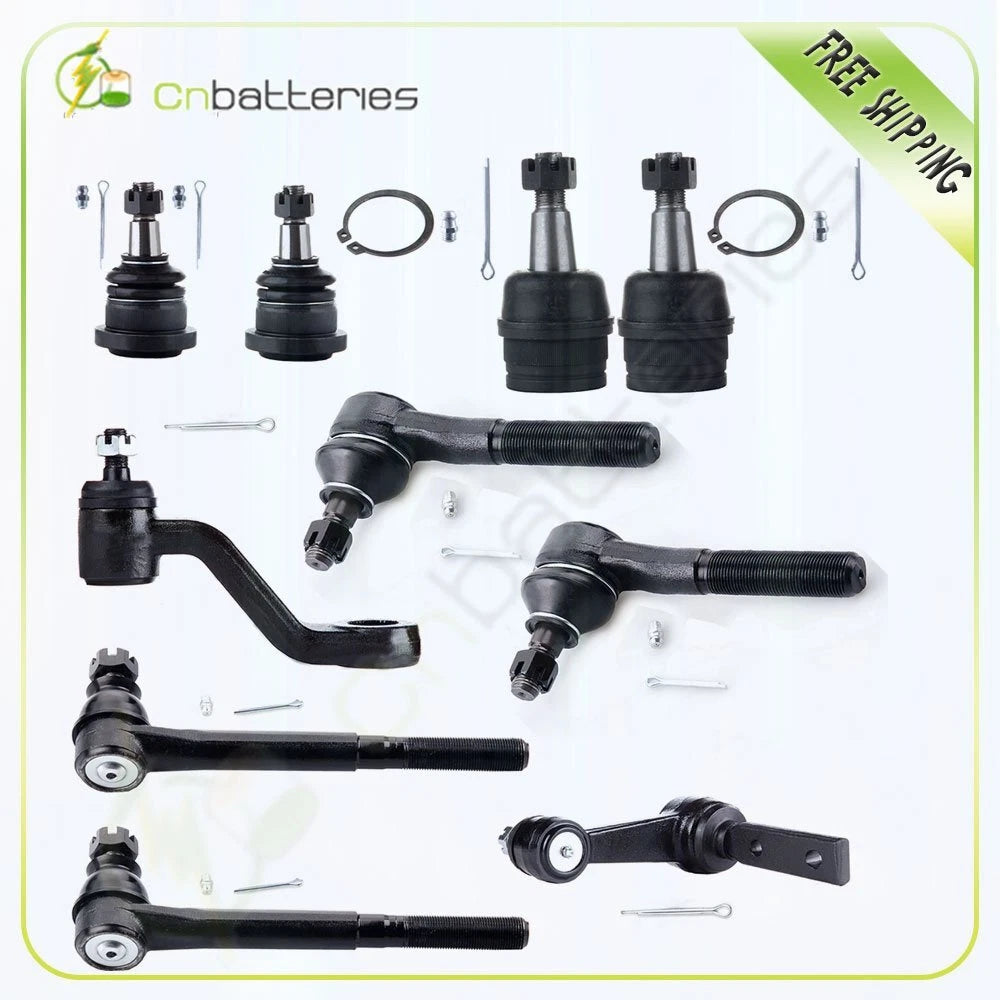 10Pc Front Upper Lower Ball Joints Tie Rod for Dodge Ram 1500 (1994–1999)