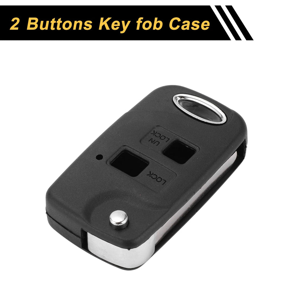 2 Button Key Fob Shell Case for Lexus RX300 (2000) - Black