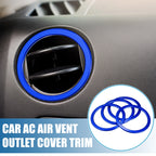 Set of 4 AC Air Vent Outlet Cover Ring Trim for Toyota Tundra (2014–2021) Blue