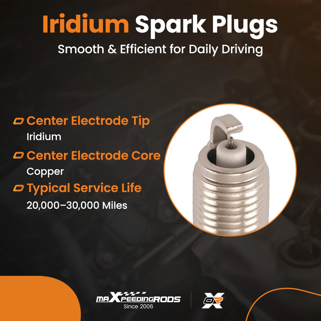 Set of 6 Iridium Spark Plugs for Dodge Journey (2011–2019) V6 3.6L