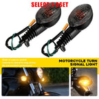 2X Smoked Lens Turn Signal Indicator Lights for Kawasaki EN650DSFNN (2017–2023)