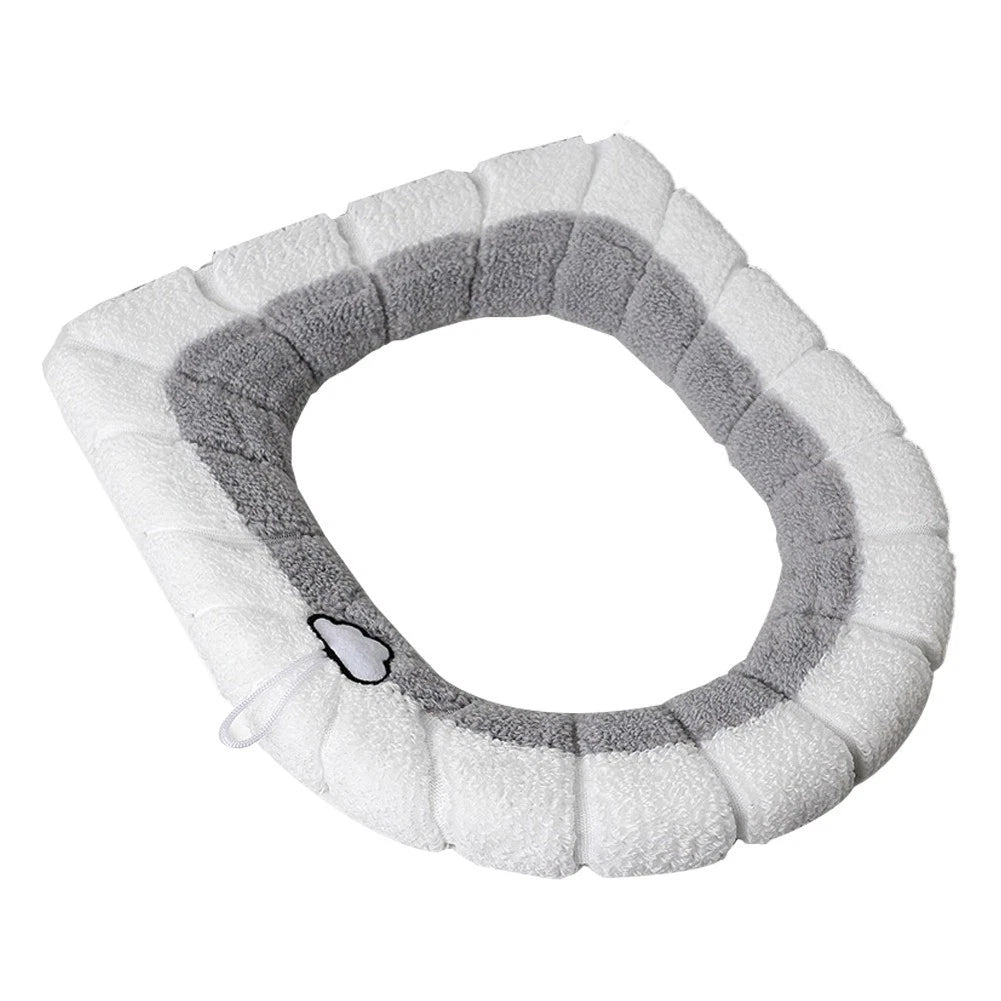 Washable Soft Toilet Seat Pad Cover for Oval and Round Bathroom Seats