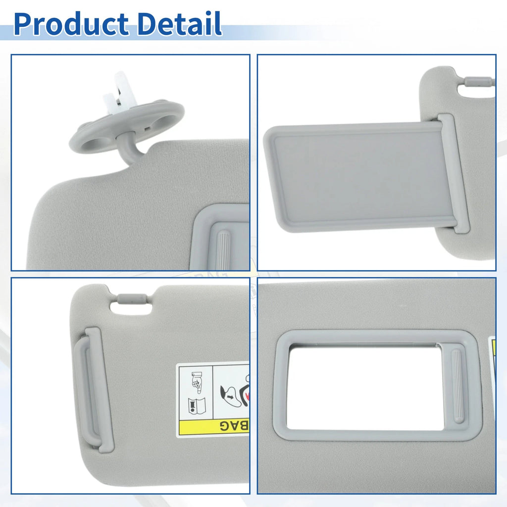 Left Side Sun Visor for Lexus GX460 (2010–2023) No. 74320-60D22-A0 Gray