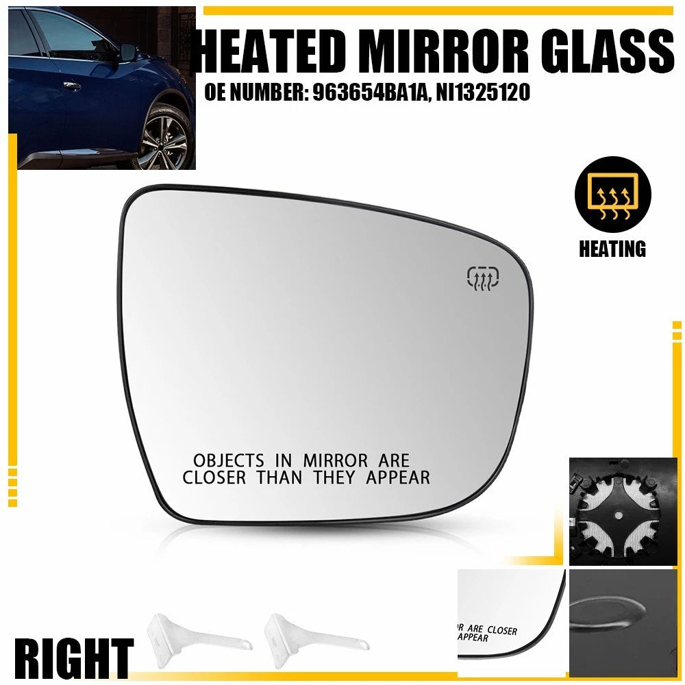 Heated Mirror Glass for Nissan Rogue (2014–2020), Murano (2015–2023), Pathfinder (2017–2020)