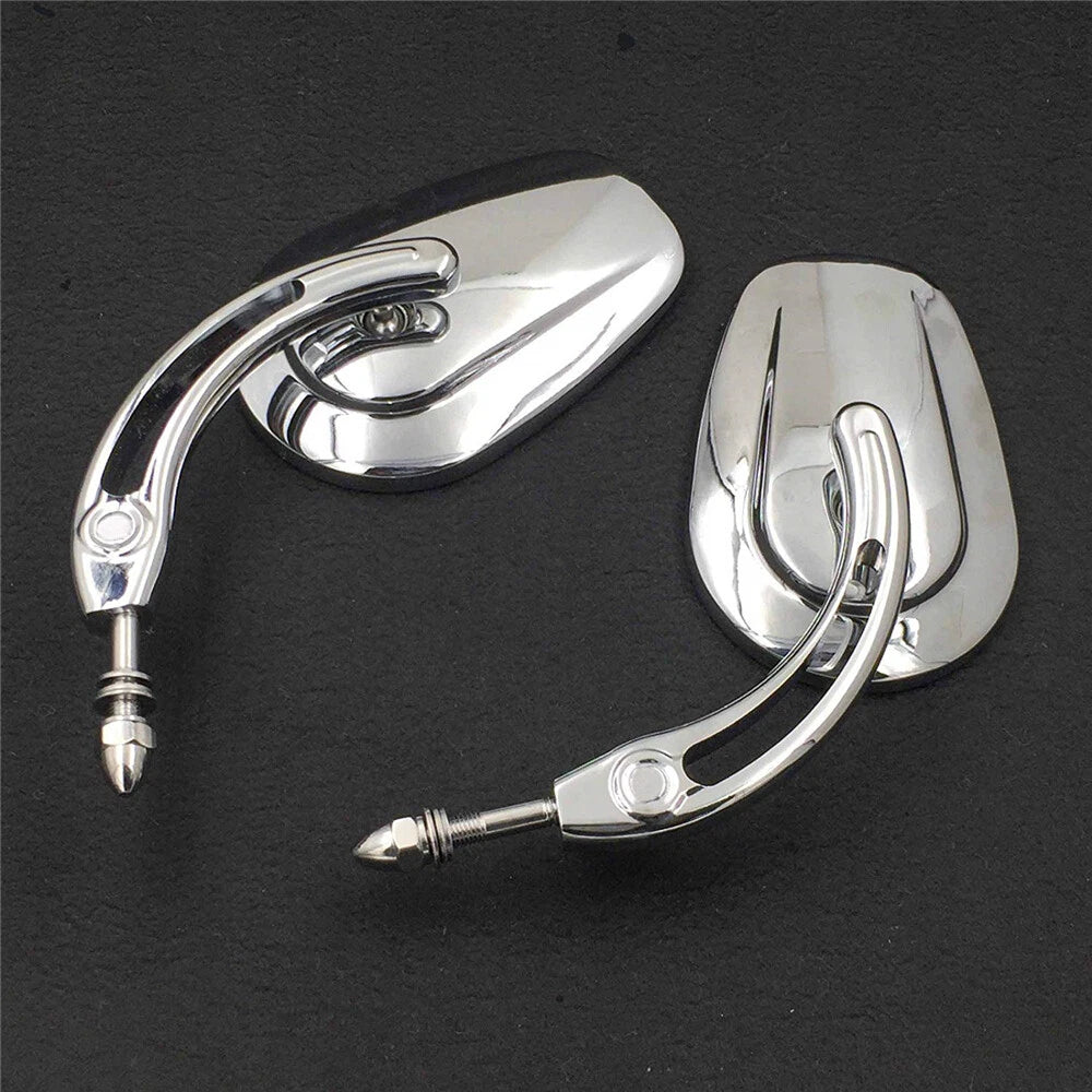 Chrome Big Mirrors for Harley SuperLow Iron 883 1200 Custom Roadster (2009–2023)