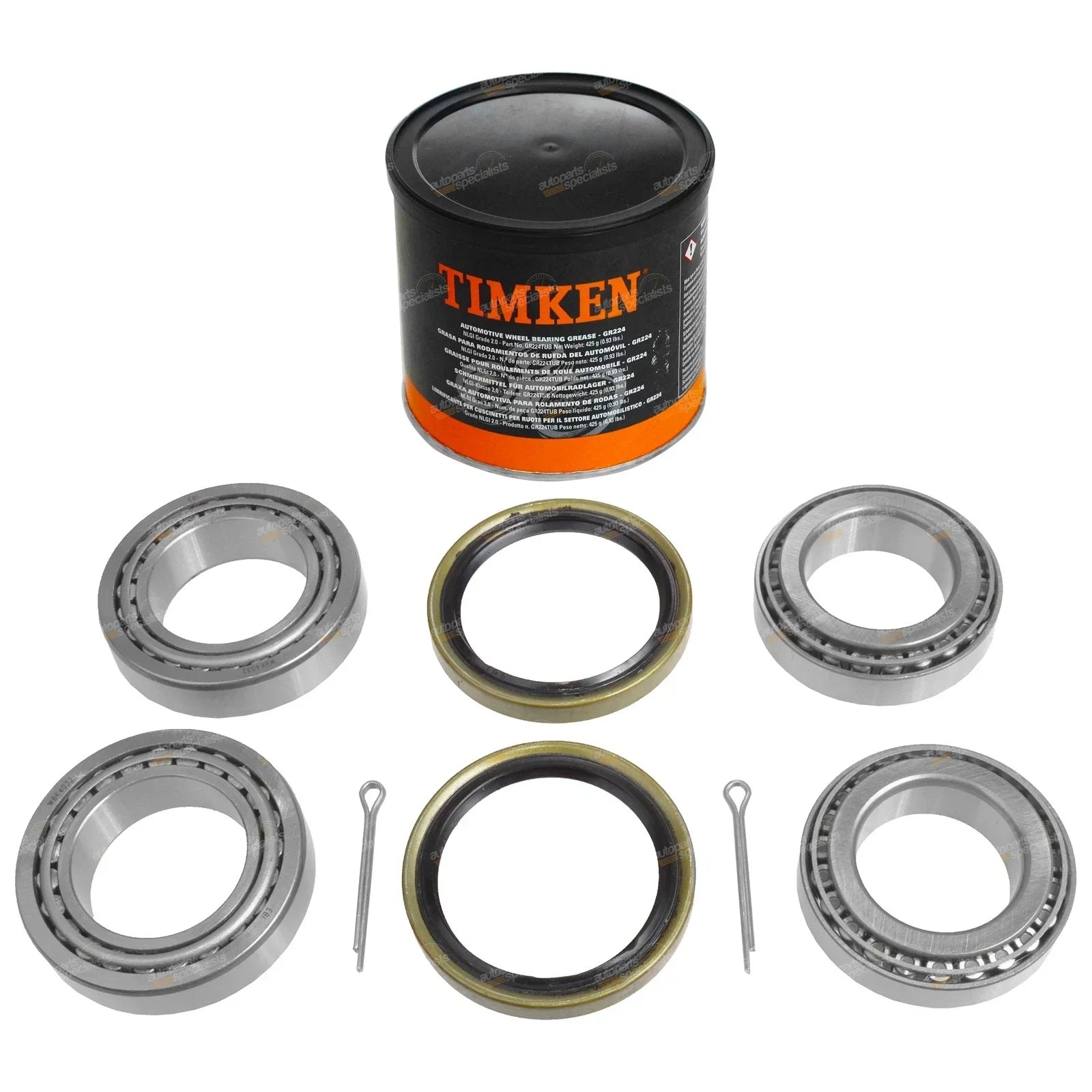 Front Wheel Bearing Kits + Grease for Isuzu MU UCS55 UCS69 4JB1-T 4JG2-TC