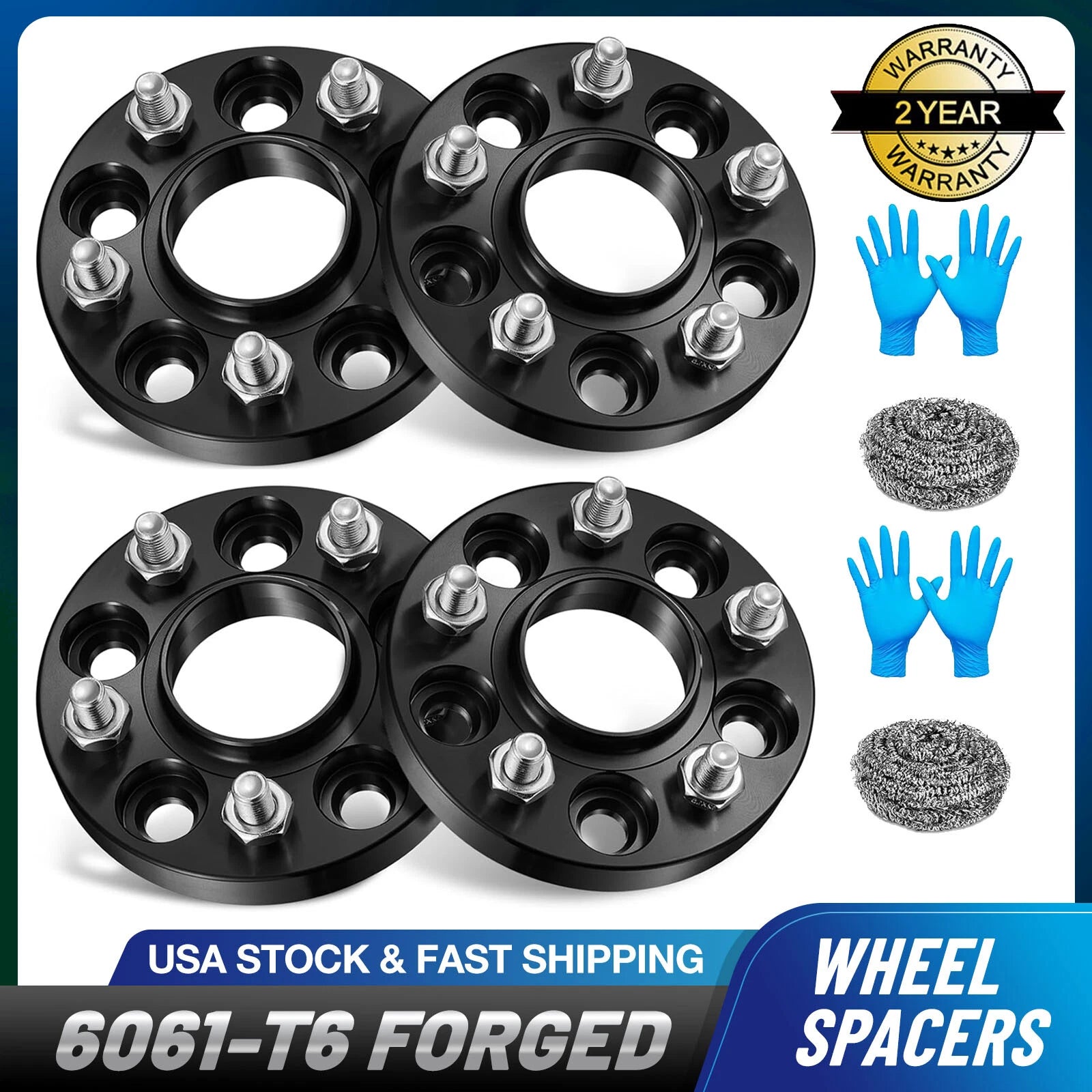 Set of 4 Hubcentric Wheel Spacers 20mm 5x108 for Lincoln Mark VIII MKC MKZ