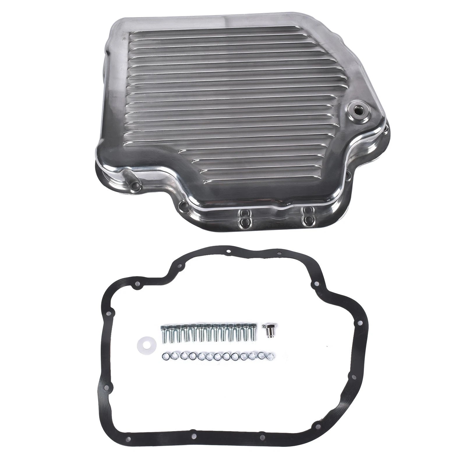 Finned Polished Transmission Oil Pan for GM Chevy TH400 (1965–1986)