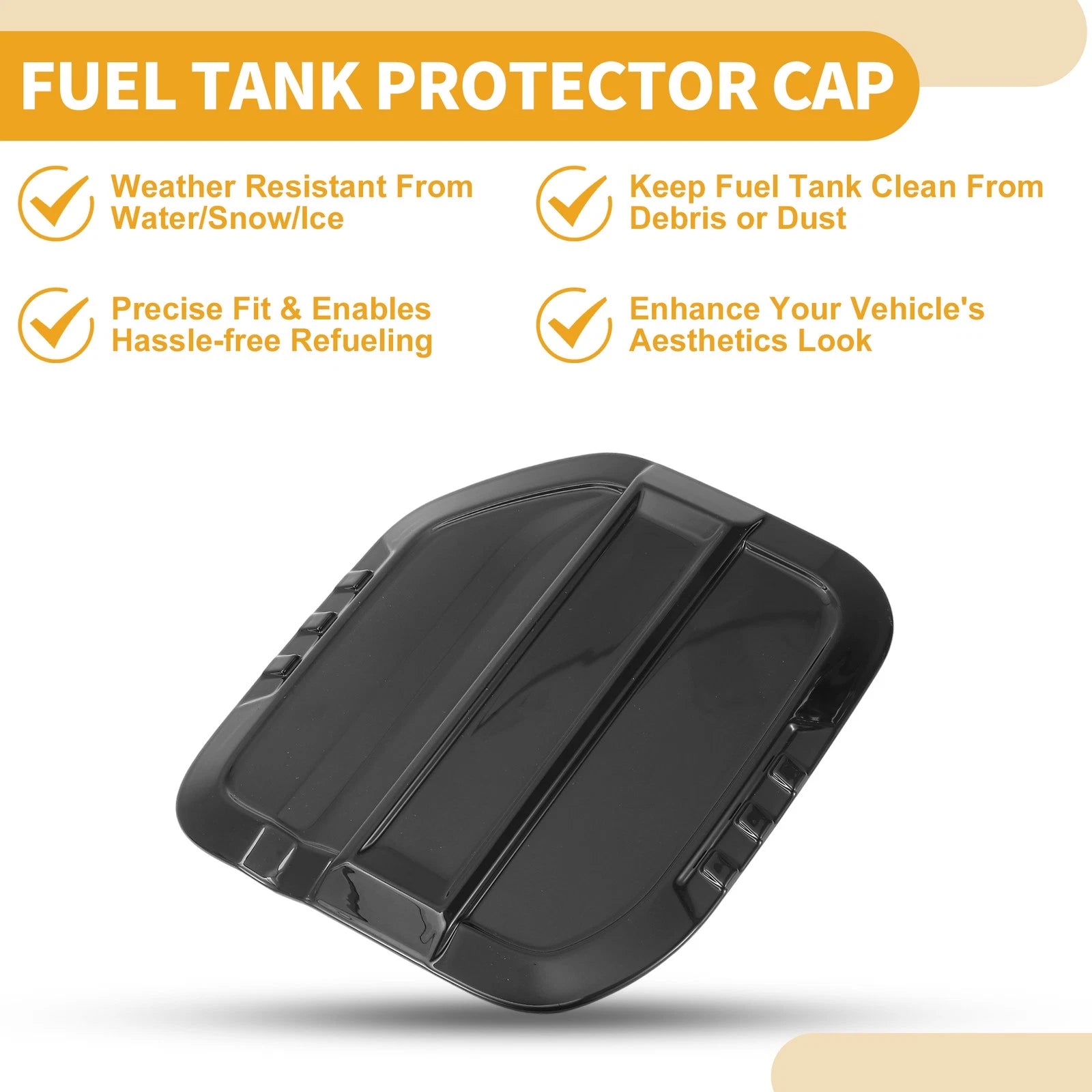 Fuel Tank Door Cap for Ford Bronco (2023–2025) Fuel Filler Flap Cover Black