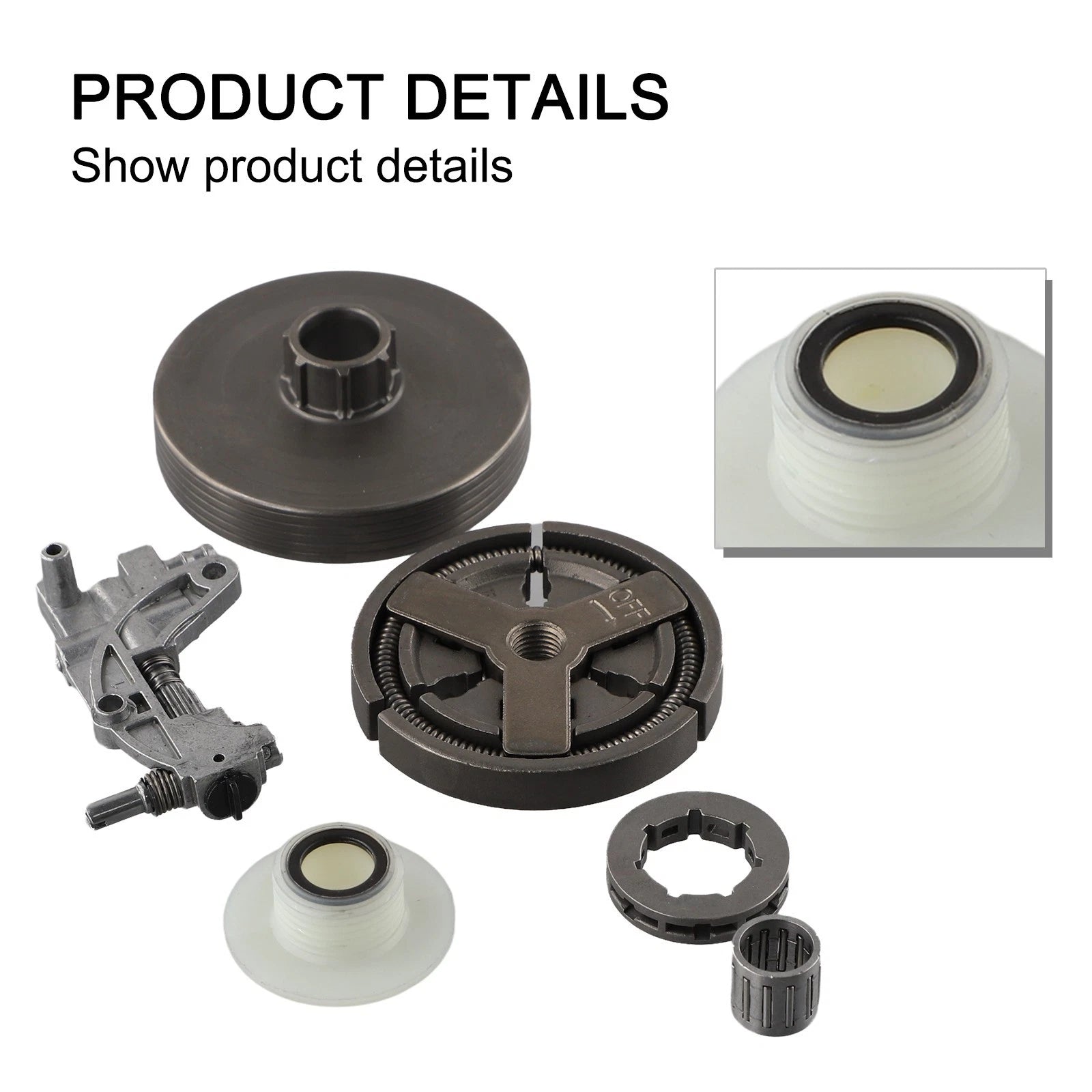 Clutch Sprocket Rim Oil Pump Drum Worm Gear Bearing Kit for Chinese Chainsaws
