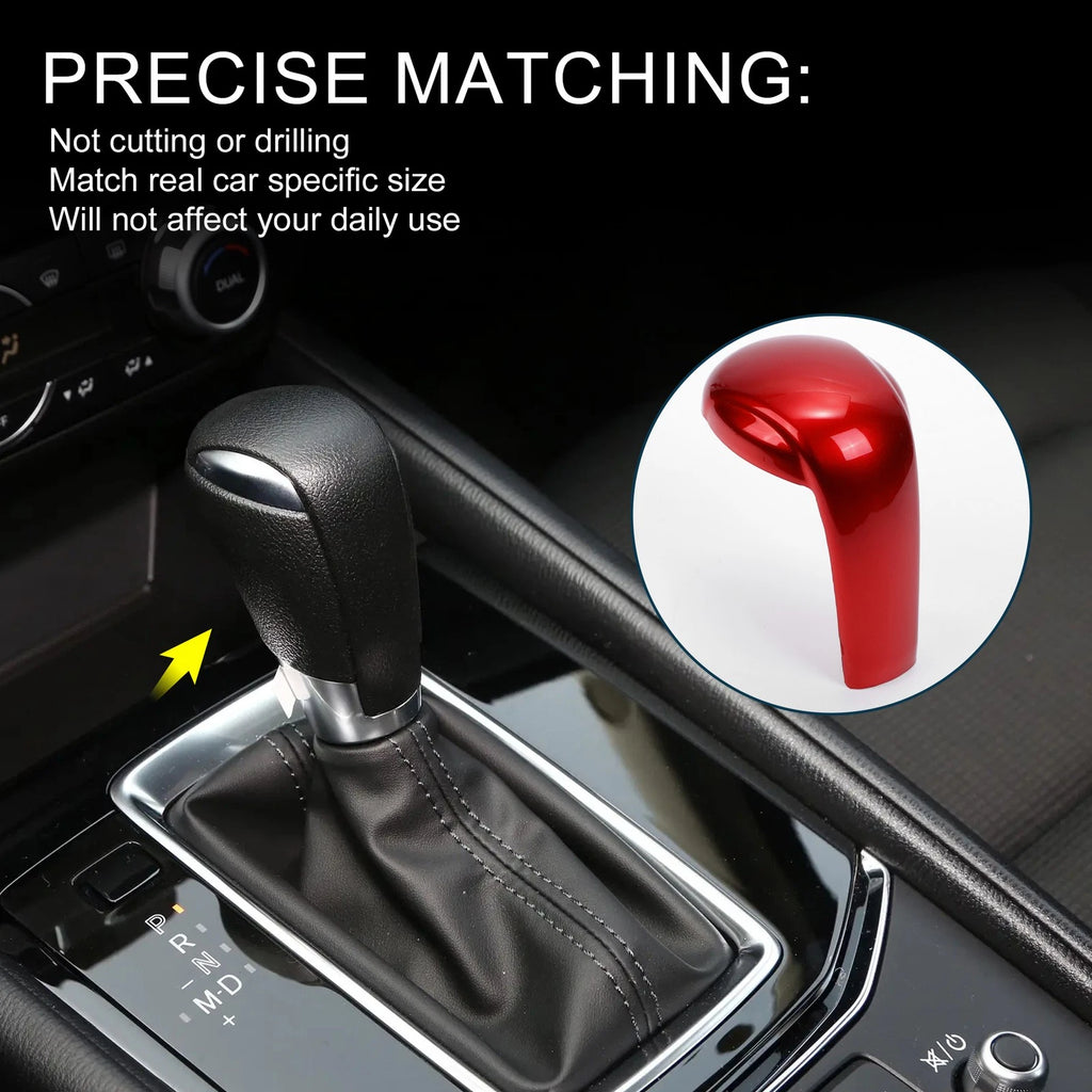 Gear Shift Knob Decorator Cover for Mazda CX-5 (2017–2023) Red