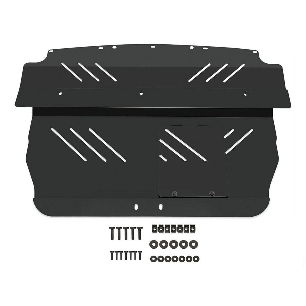 Black Aluminum Engine Splash Shield Skid Plate for Subaru WRX STI (2004–2007)
