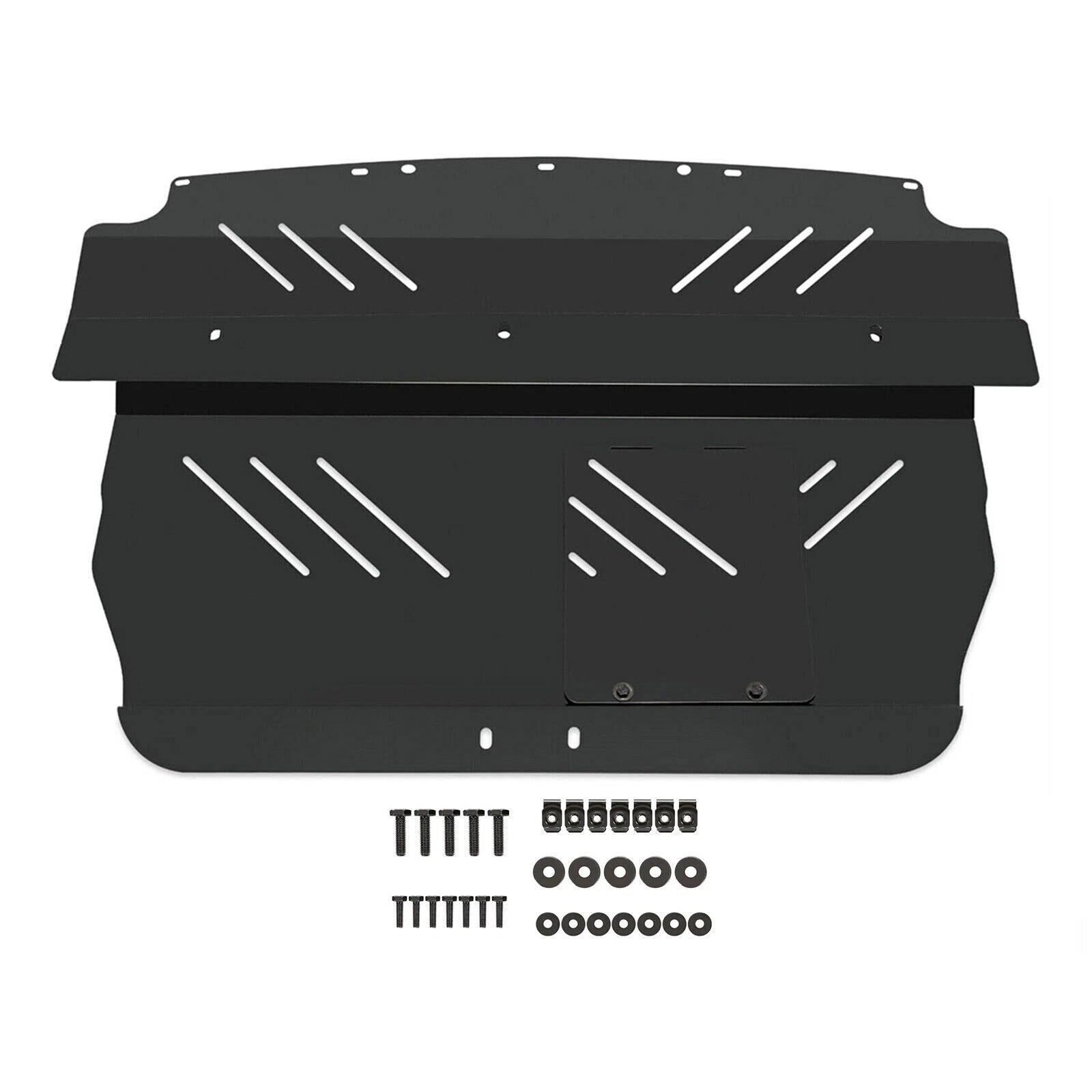 Black Aluminum Engine Splash Shield Skid Plate for Subaru WRX STI (2004–2007)