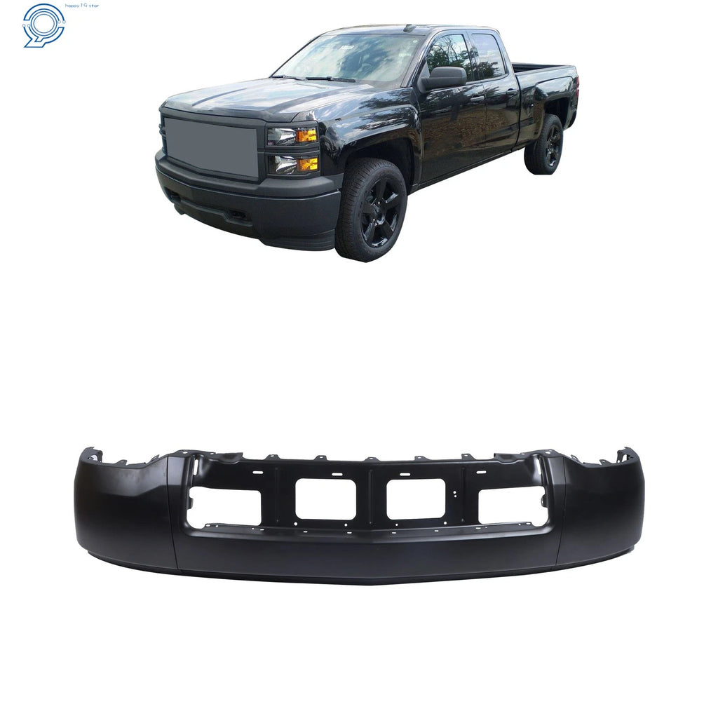 Black Steel Split Front Bumper for Chevrolet Silverado 1500 (2014–2015)