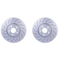 Set of 2 Hella Front Vented 330mm Disc Brake Rotors for W211 E350 E500 E550