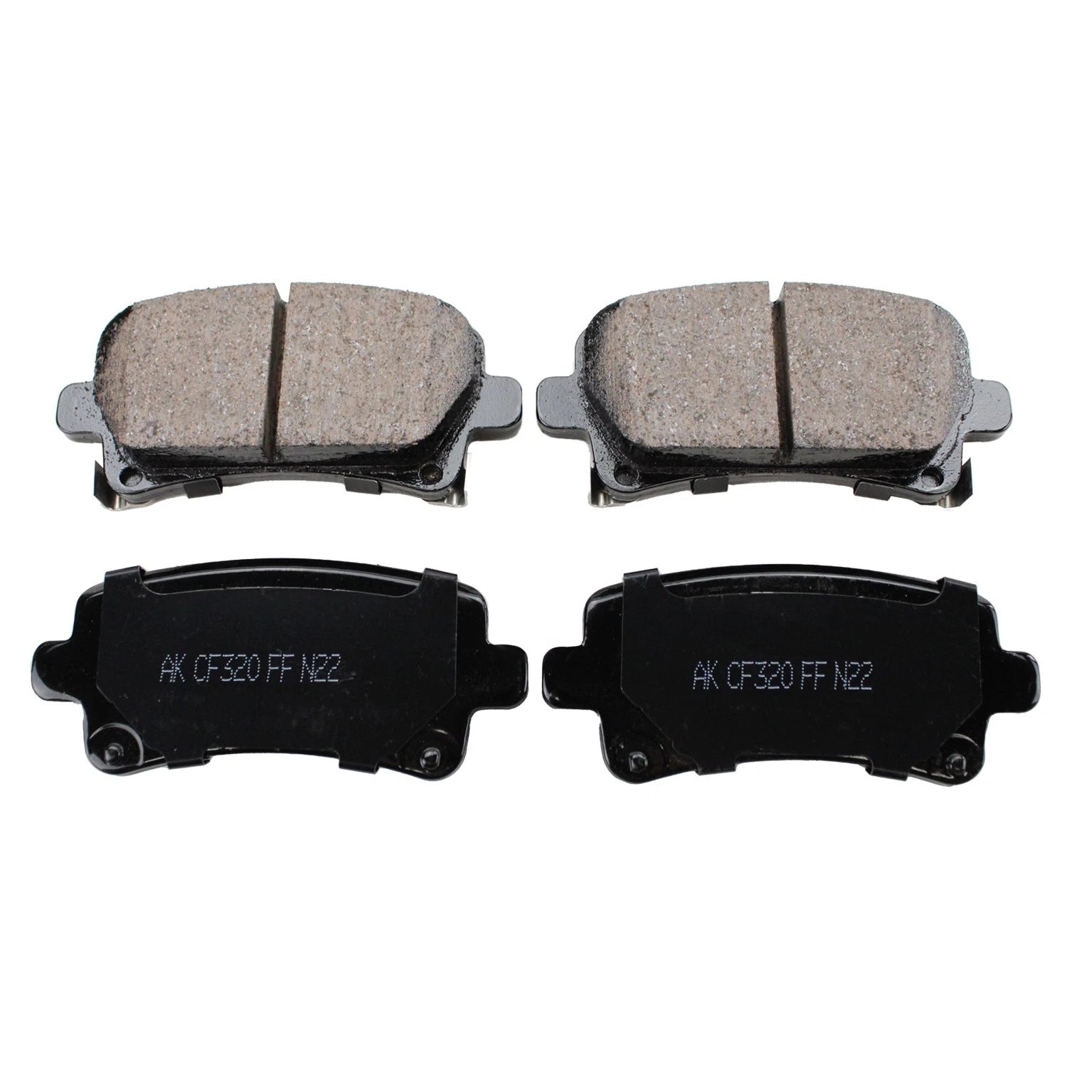 Set of 2 DuraGo Rear Rotors & Akebono ProACT Ceramic Brake Pads for Impala Malibu