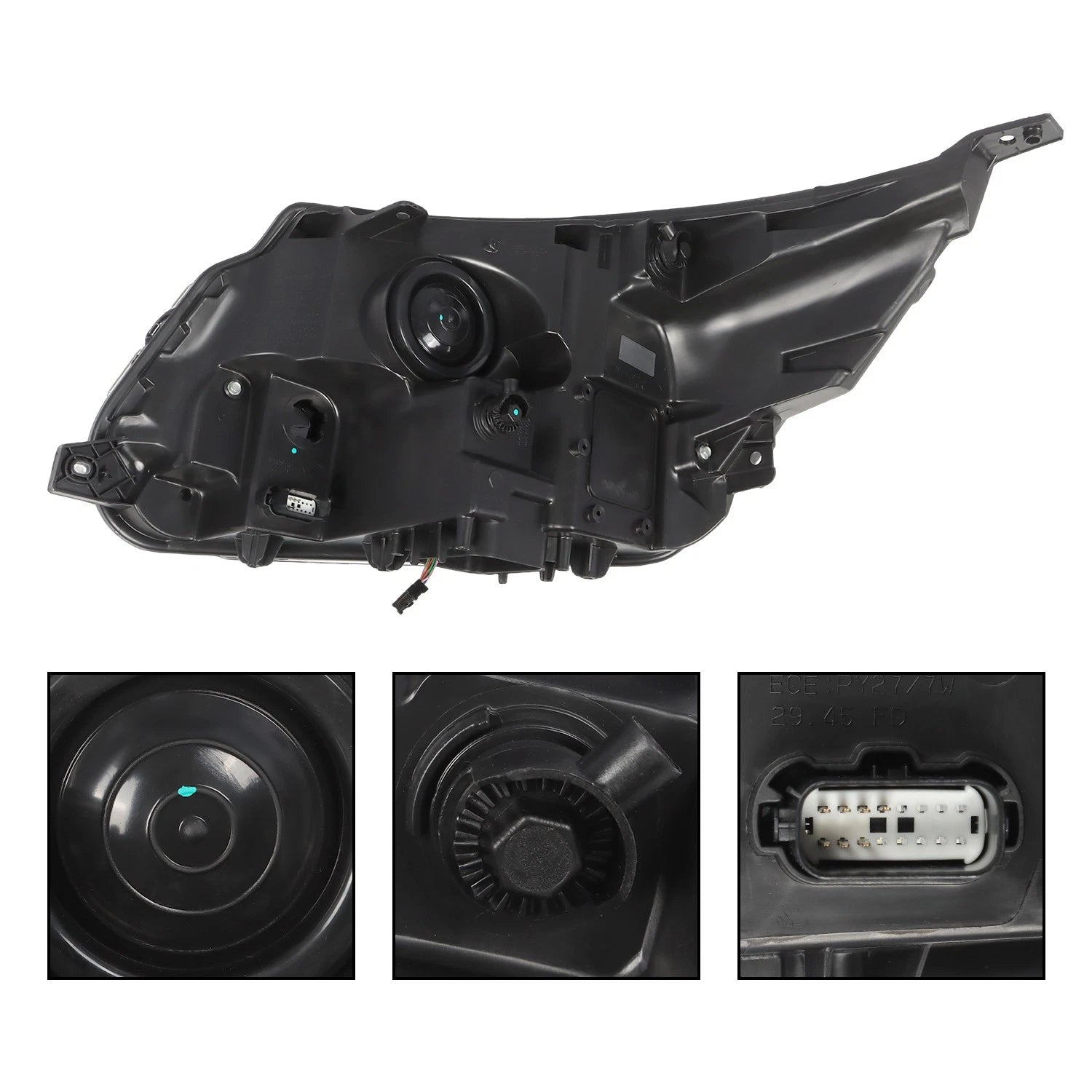 LED Headlight for Ford Explorer Sport (2016–2018) - Black Bezel, Passenger