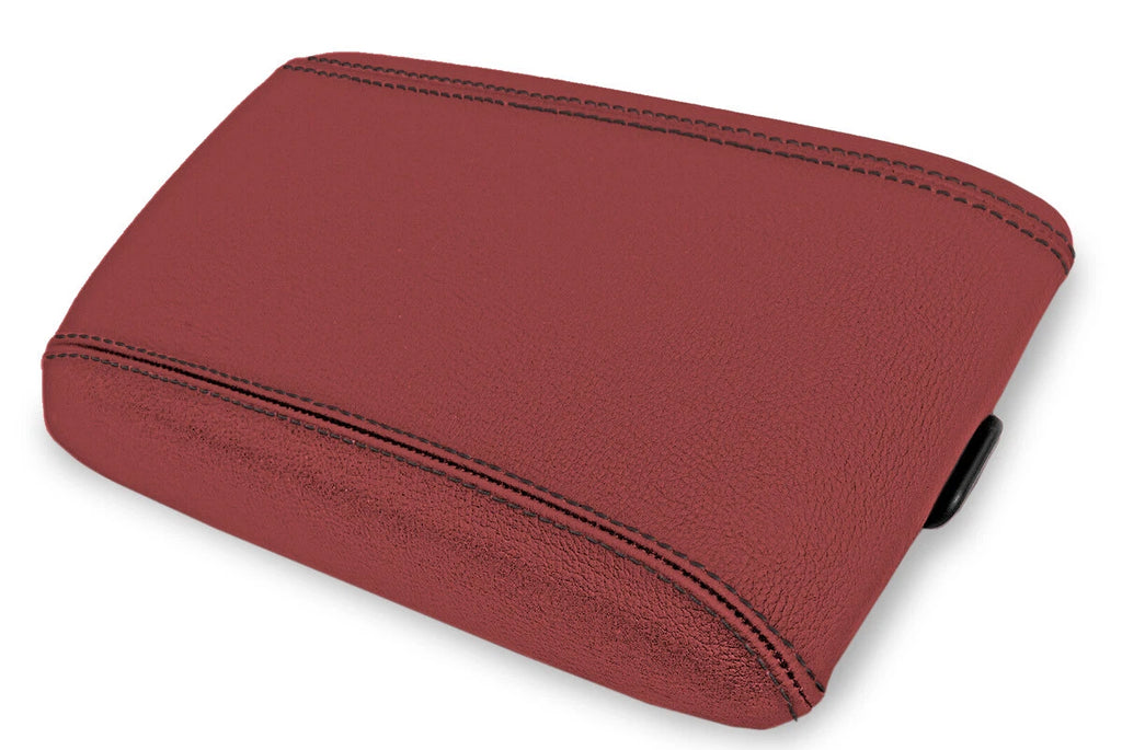 Console Lid Pull Over Cover Leather for Pontiac GTO (2004–2006) Red Black Stitch