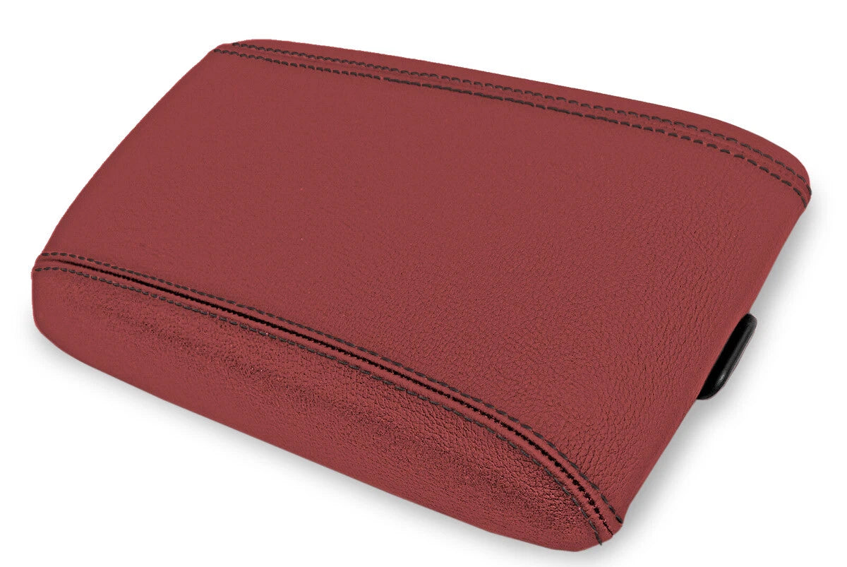 Console Lid Pull Over Cover Leather for Pontiac GTO (2004–2006) Red Black Stitch