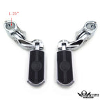 2.5" Short Angled Gear Skull Foot Peg Clamp for Harley Sportster Touring
