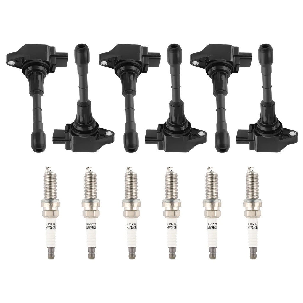 Set of 6 Ignition Coils & Spark Plugs for Infiniti FX35 V6 3.5L (2009–2012) UF550