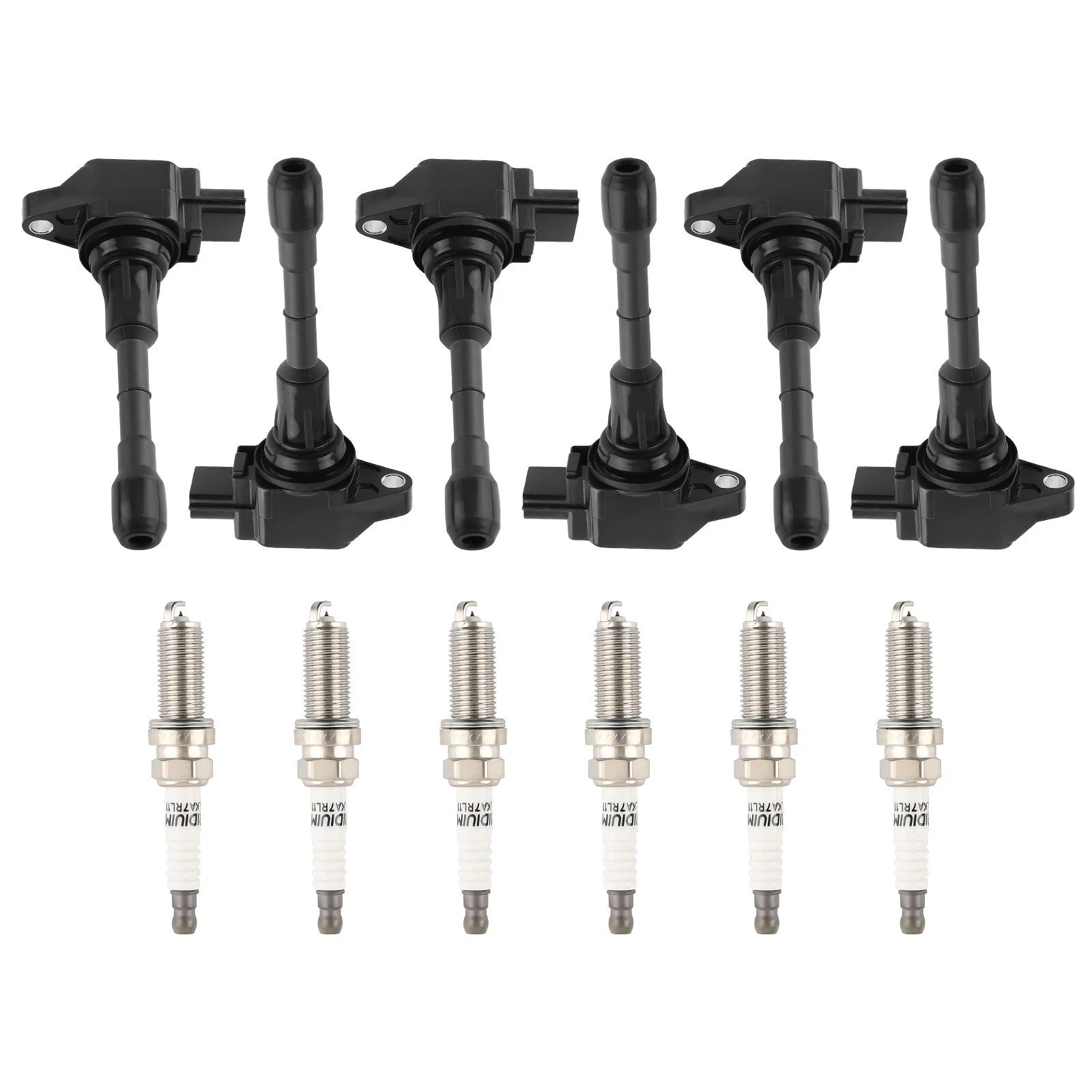 Set of 6 Ignition Coils & Spark Plugs for Infiniti FX35 V6 3.5L (2009–2012) UF550