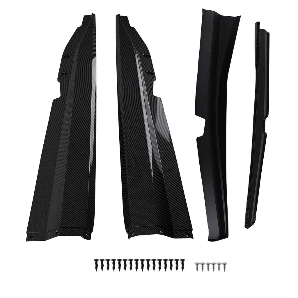 Set of 2 Carbon Style Side Skirts for Chevy Corvette C7 Z06 (2014–2019)